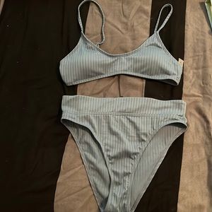 Blue High Waisted Bikini- SHEIN